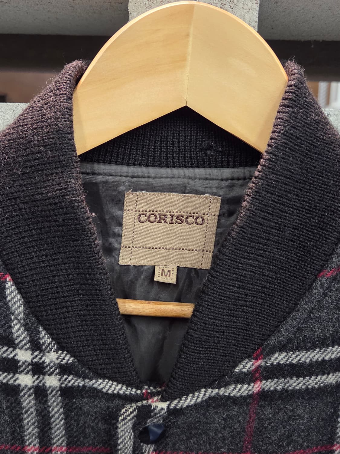 Japanese vtg 노바체크 돈피 레더 바시티 자켓 상품이미지5