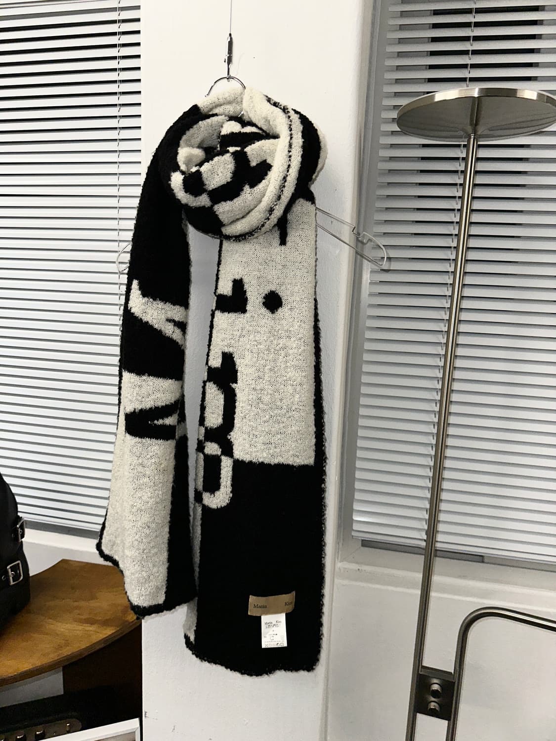 Matin kim 체커보드 컬러 머플러 os 상품이미지1