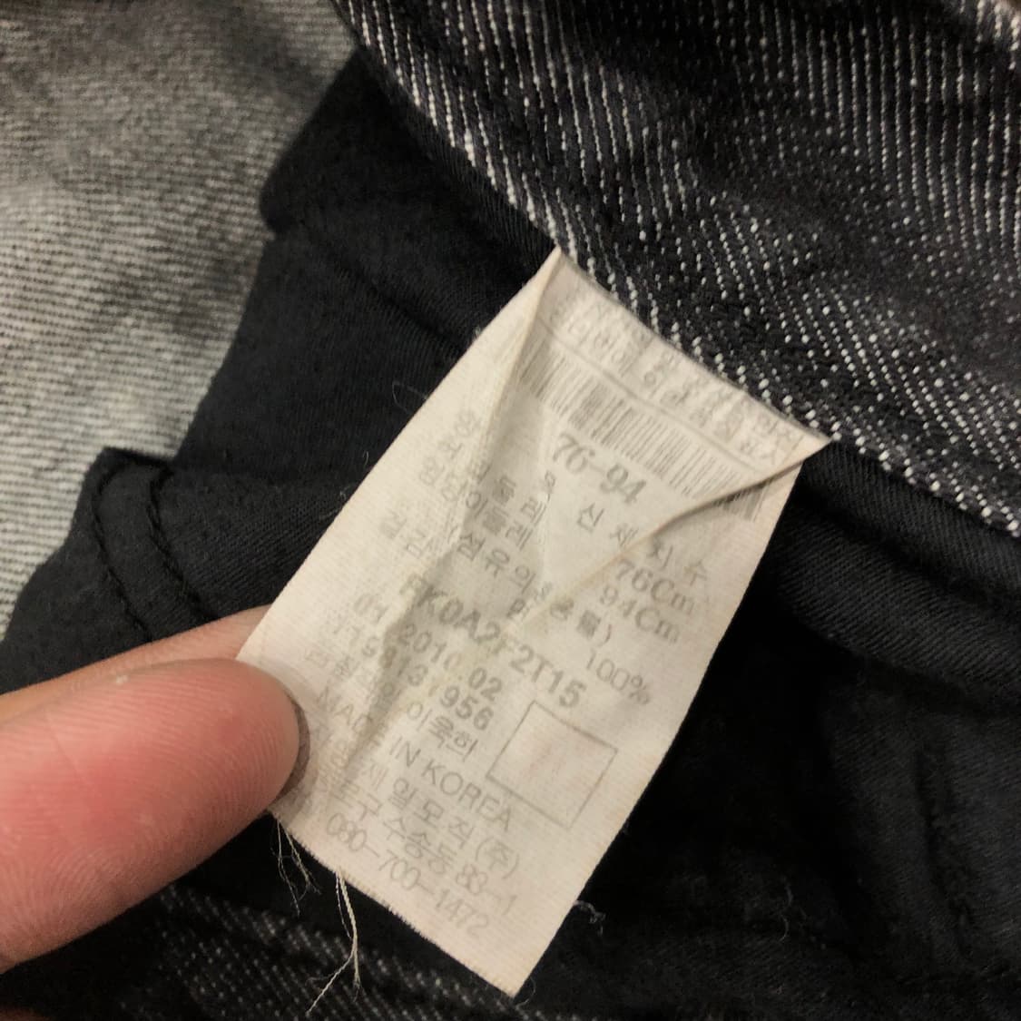 32 후부 올드스쿨 흑청 워싱 힙합 데님 팬츠 상품이미지6