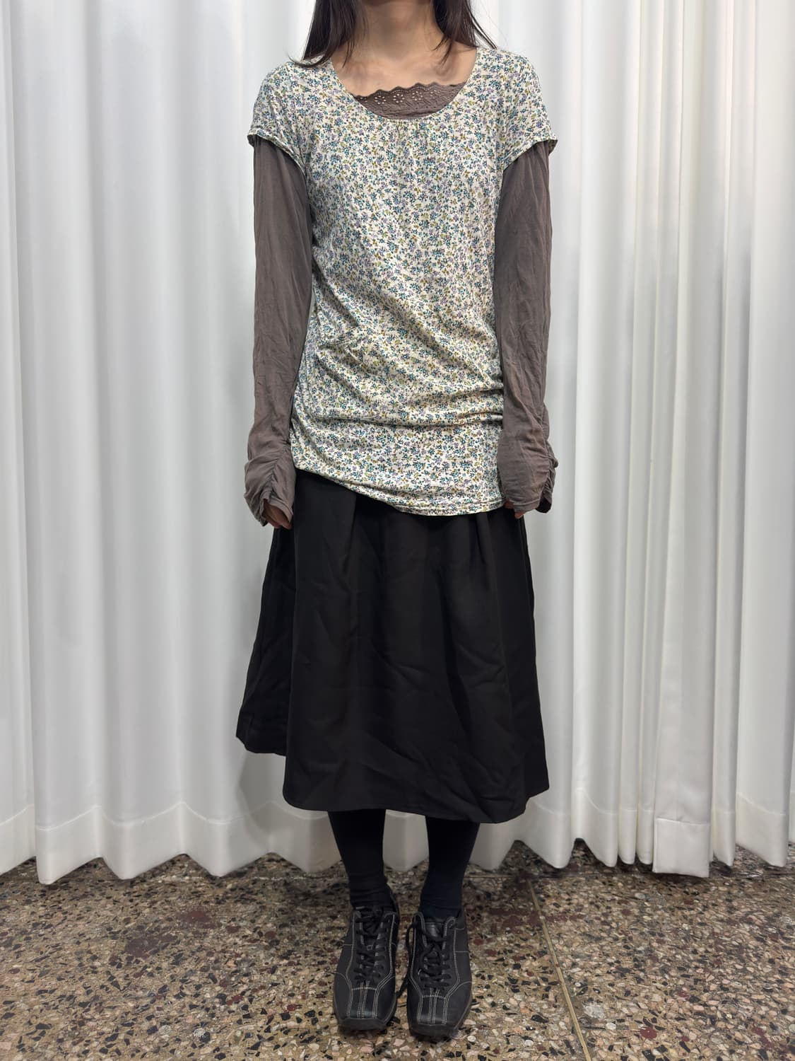 button midi skirt 상품이미지2