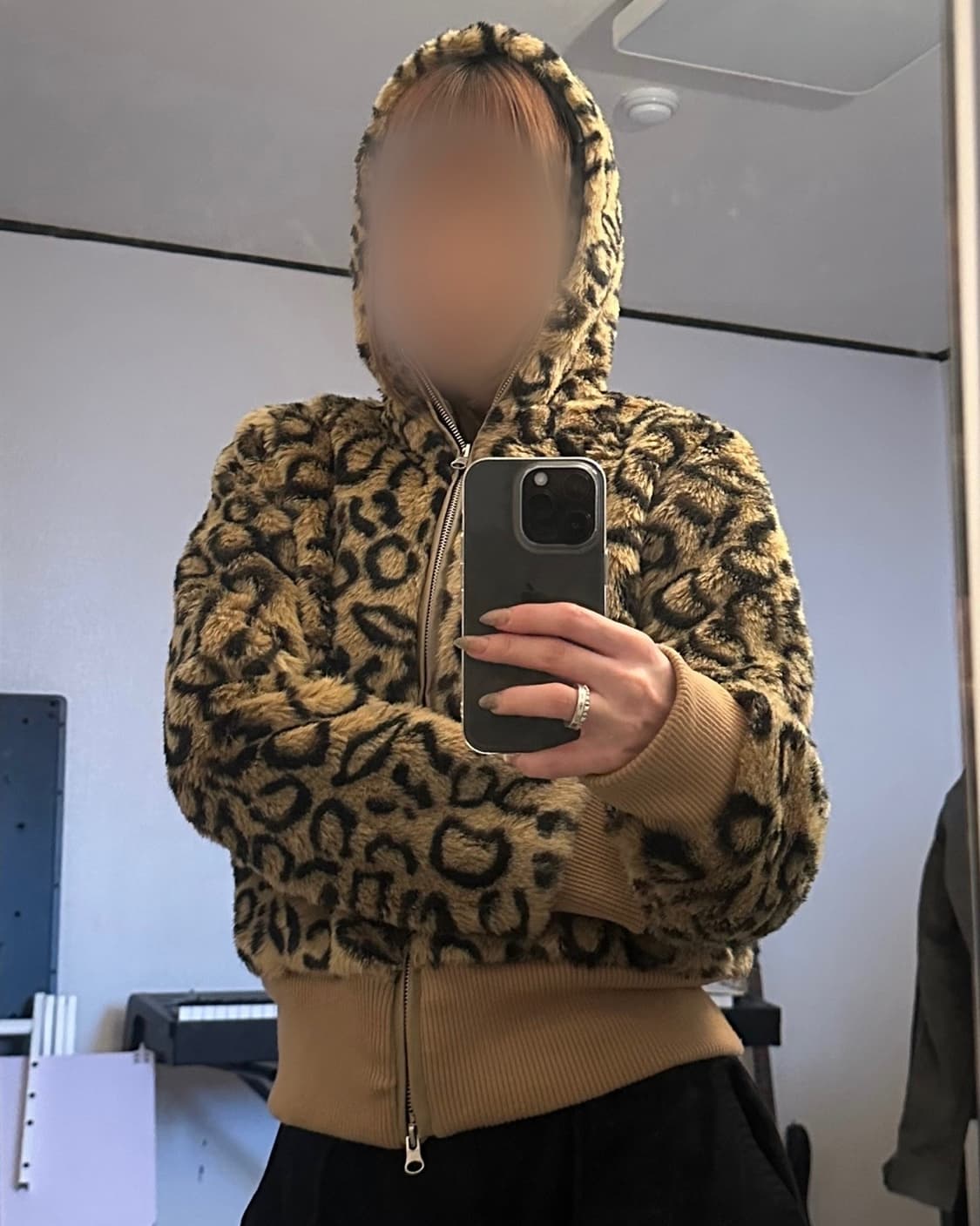 🐾 vtg 레오파드 투웨이 퍼 후드집업 🐾 상품이미지1