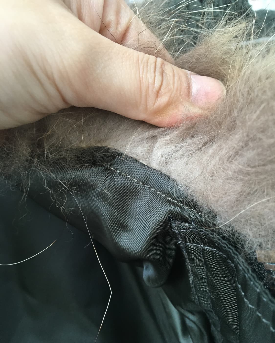 Fake fur hood filed jacket 상품이미지5