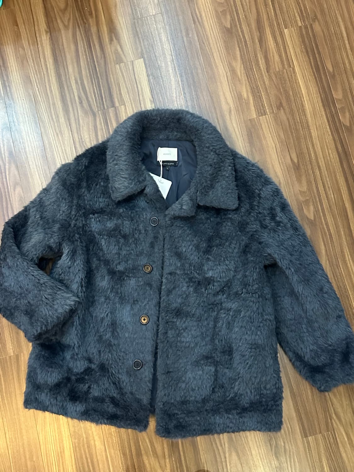 새상품) AMOMENTO 아모멘토 퍼 자켓 L 상품이미지5