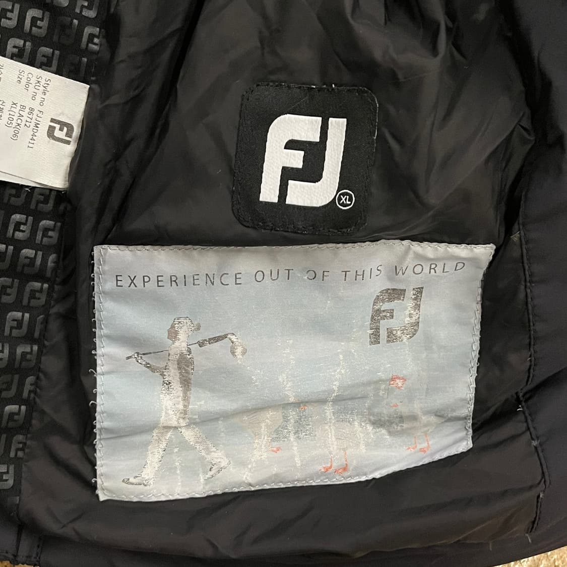 [정품/XL] FJ 풋조이 패딩 조끼 네이비 b8 상품이미지6