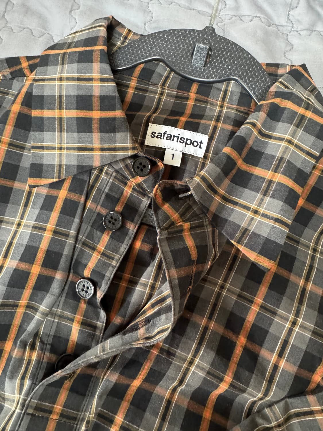 SAFARI SPOT POCKET CHECK HALF SHIRTS 상품이미지3