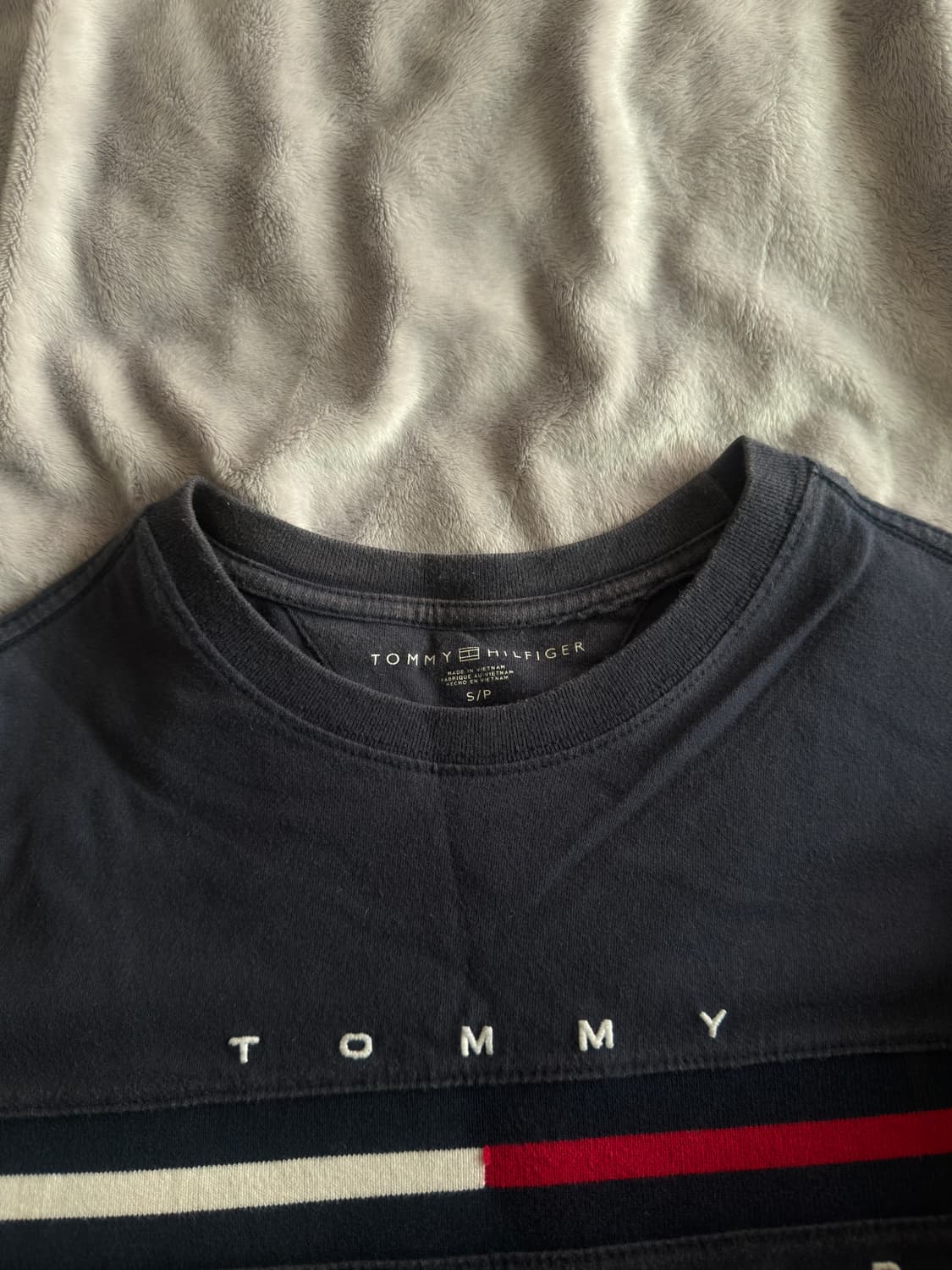 [s] 타미힐피거 플래그 로고 반팔티 네이비 상품이미지3