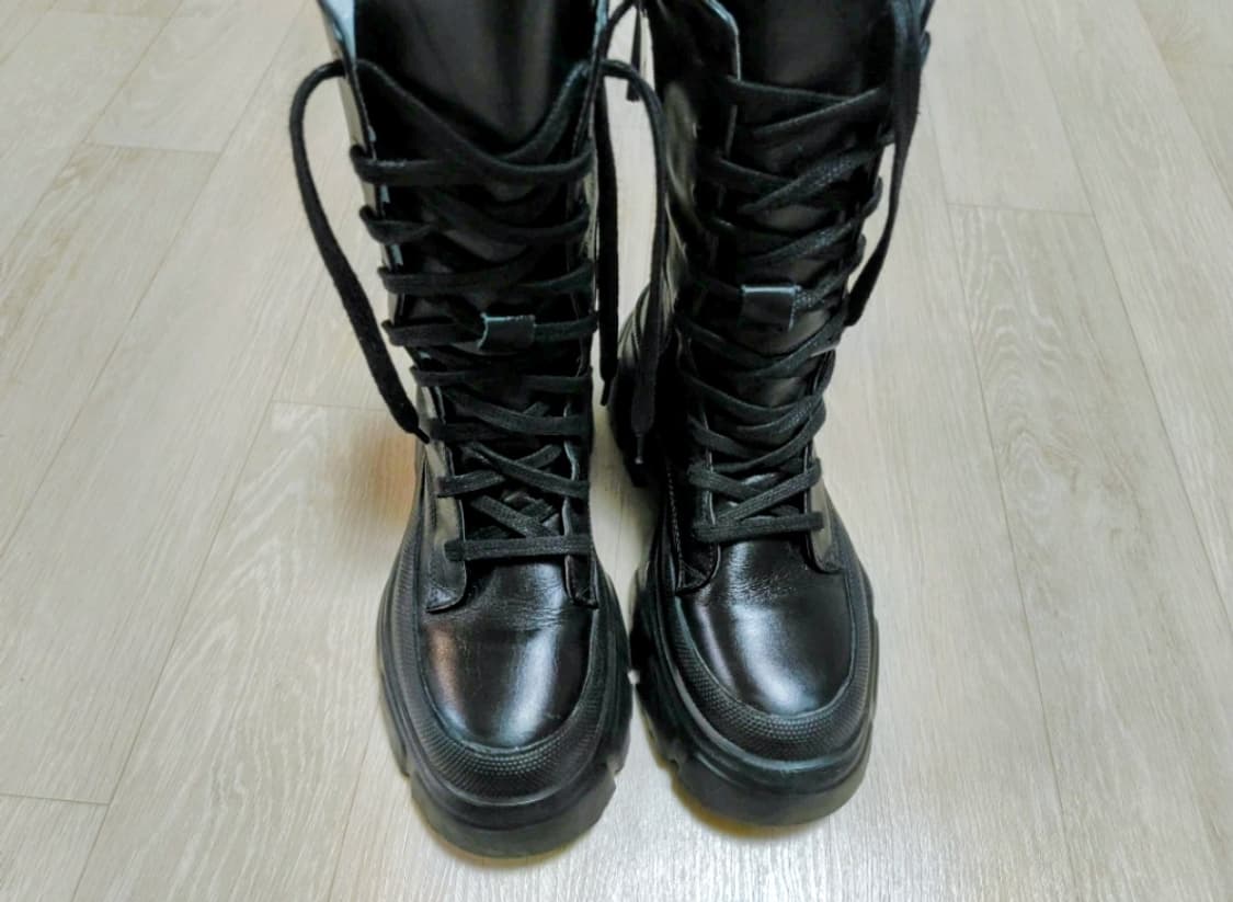 자라 로우힐 러그솔 가죽 부츠 상품이미지4