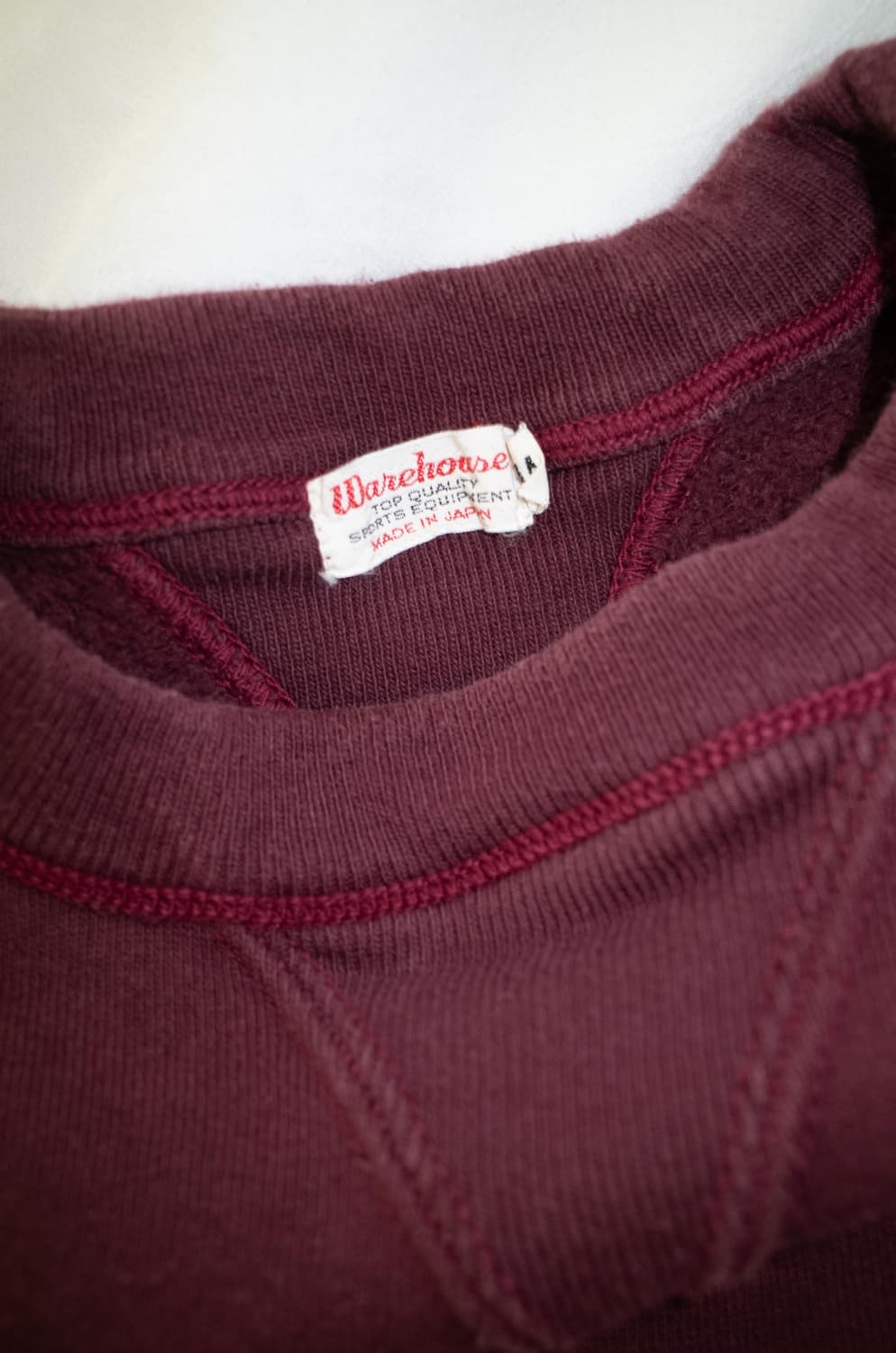 웨어하우스 스웻 버건디 44사이즈 상품이미지3