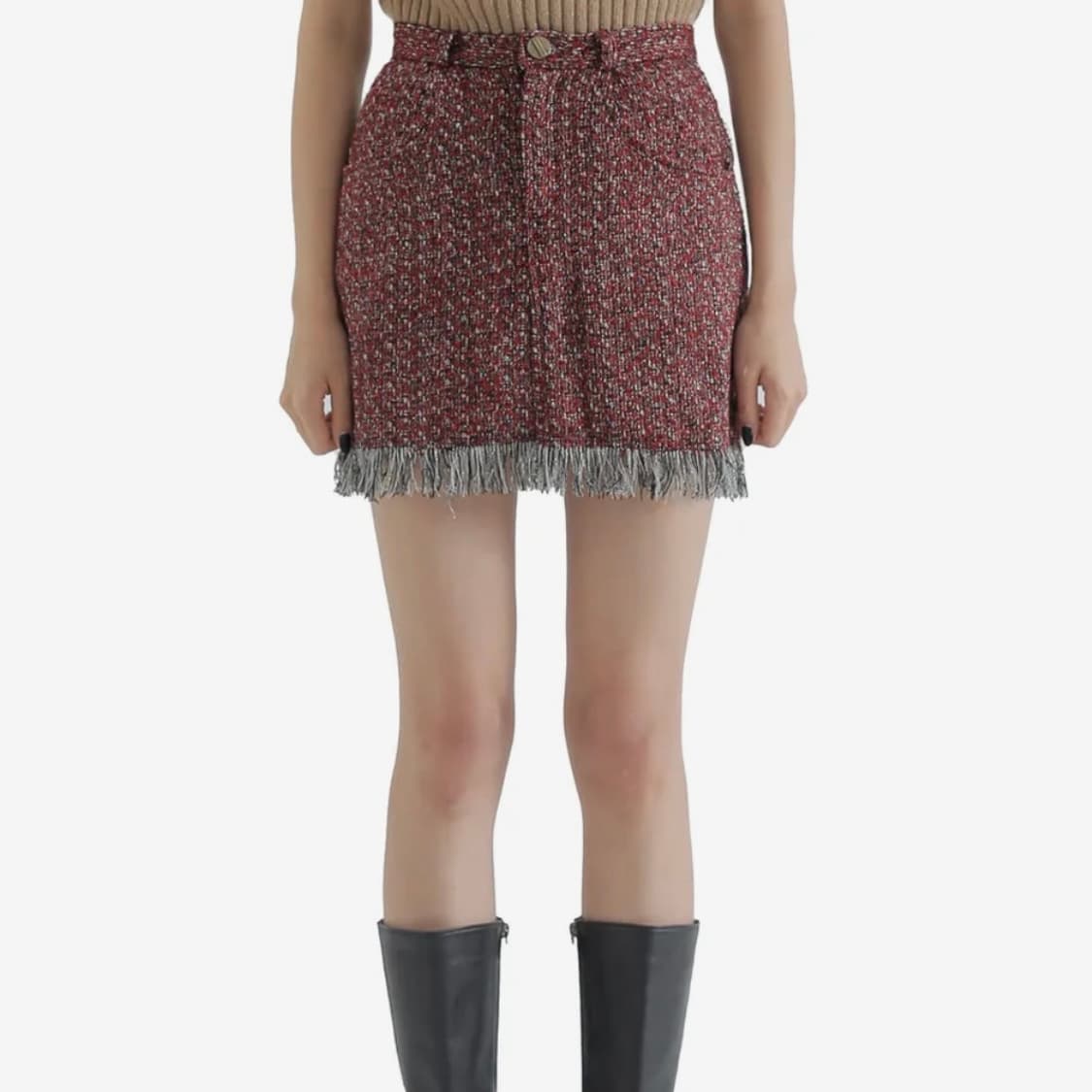 큐리티 프린지 스커트 상품이미지1