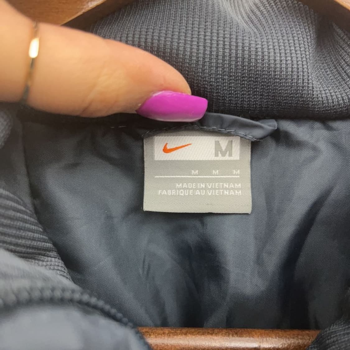 나이키 올드스쿨 빈티지 크로스배색 바람막이 자켓 M C07310 상품이미지5