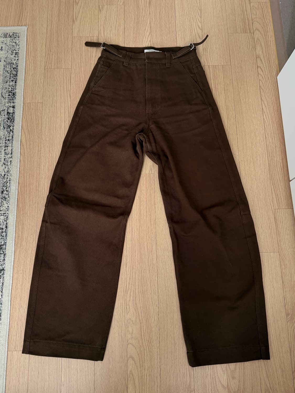 모노하 코튼 커브 팬츠 브라운 1 사이즈 상품이미지3