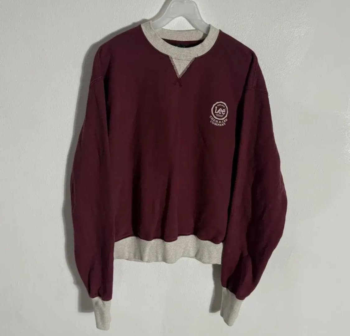 Lee 맨투맨(버건디) M사이즈 상품이미지3