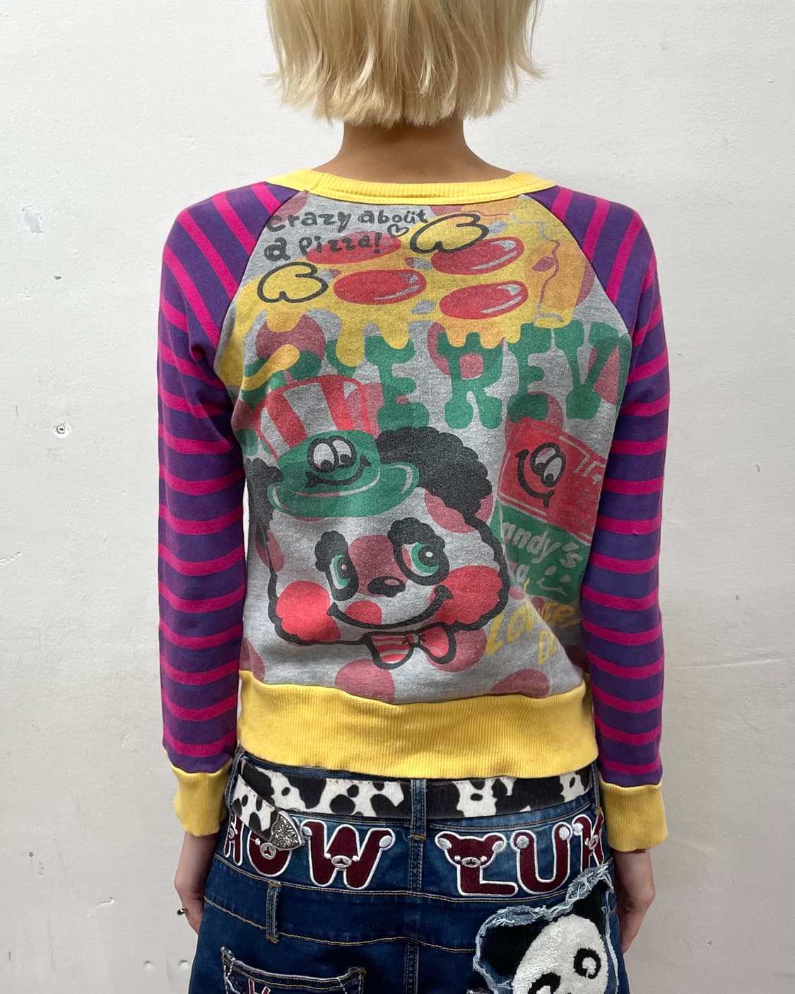 Love Stripe Panda Sweatshirt  상품이미지3
