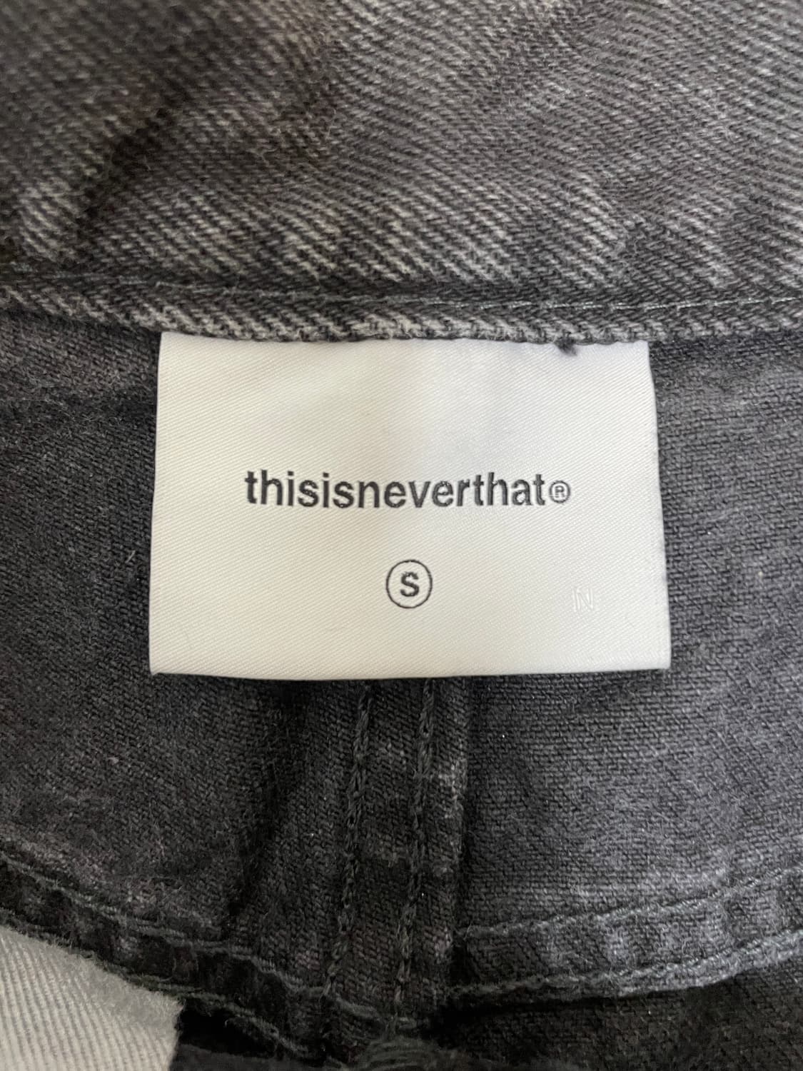 디스이스네버댓 데님 반바지 블랙 s 상품이미지3