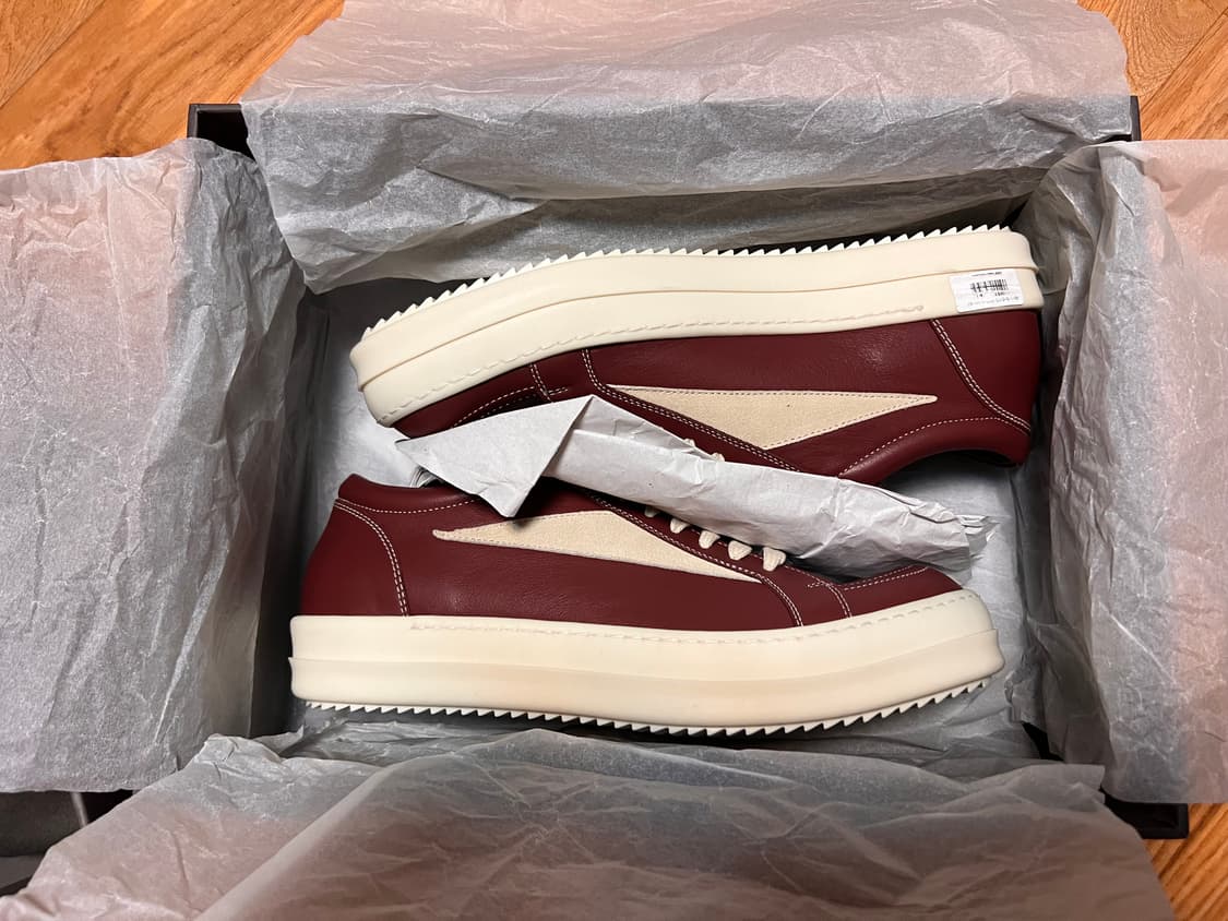 릭오웬스 빈티지 스니커즈 릭반스 레드 로즈우드 상품이미지6