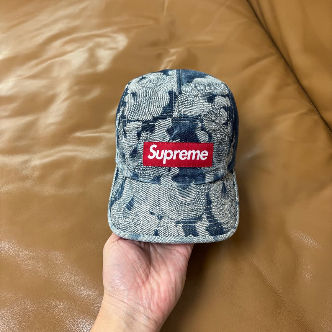 Supreme 슈프림 플레임 워시드 데님 캠프캡 모자 (Denim) 상품이미지2