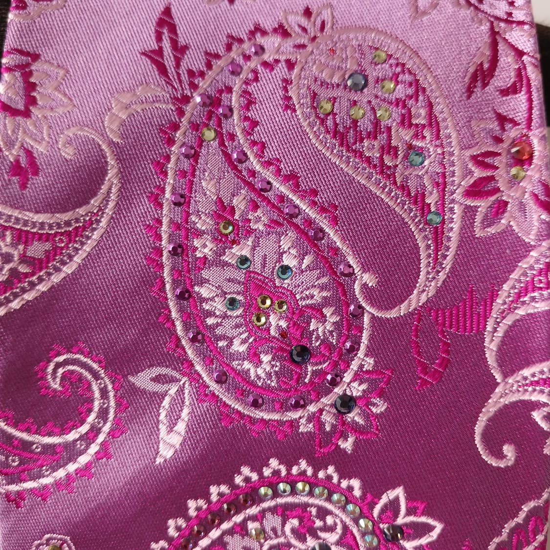 밀라숀 실크 페이즐리 자수 패턴 넥타이 9.1cm A+등급 A19862 상품이미지7