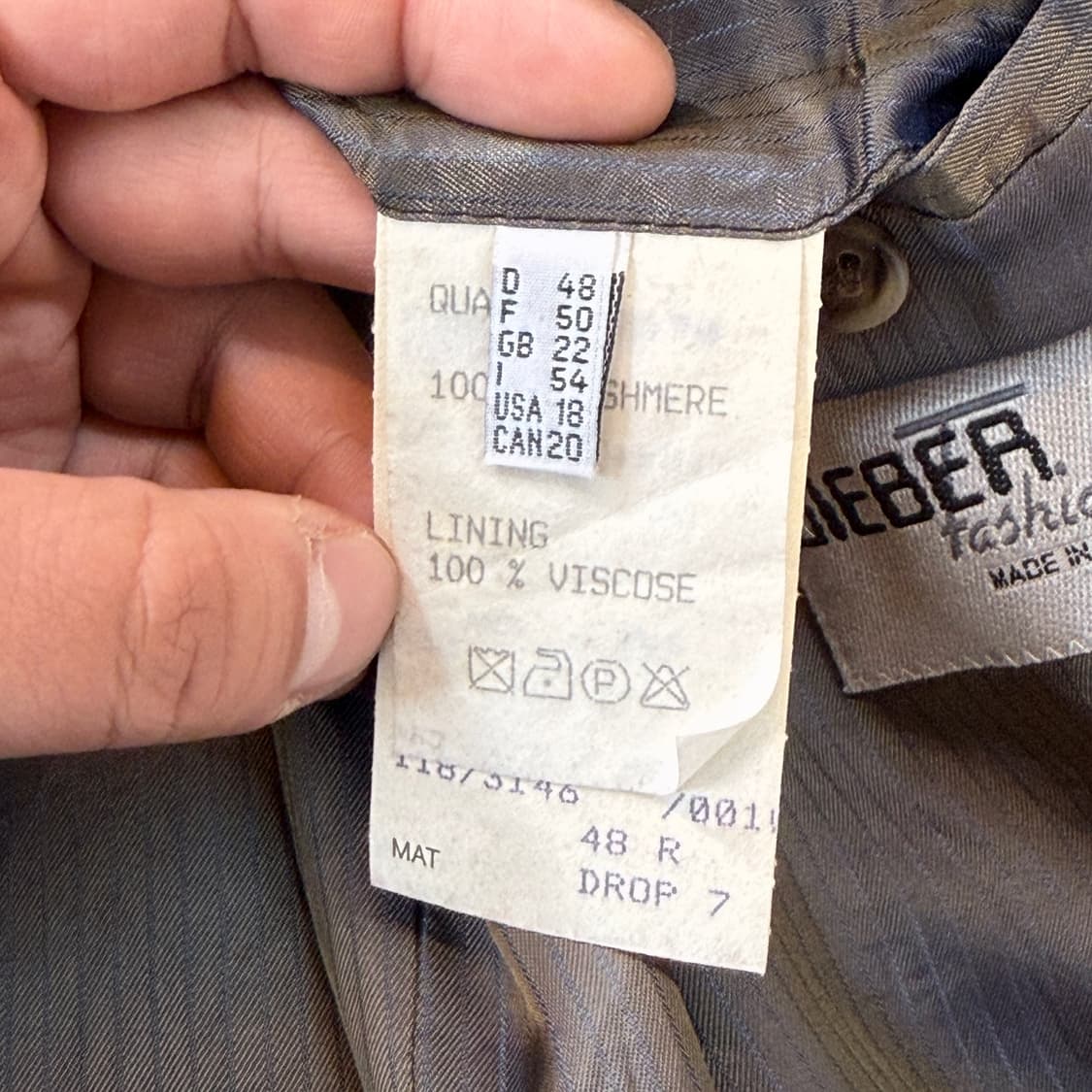 비버 독일 브랜드 로로피아나 100% 캐시미어 그리스 생산 래글런 코트 상품이미지8