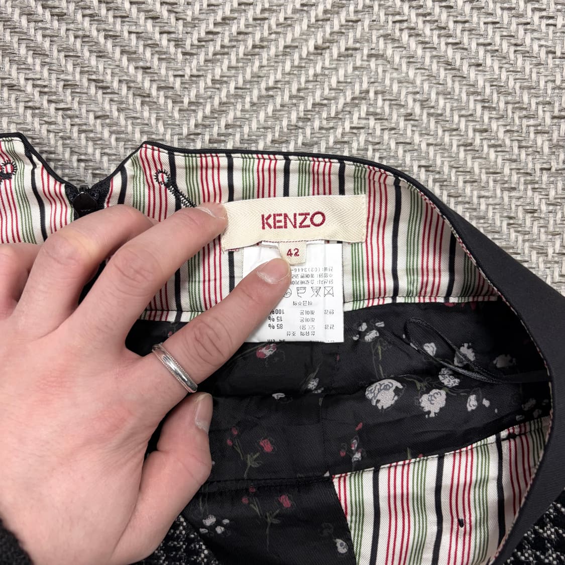 겐조 트위드 스커트 v1004 상품이미지5