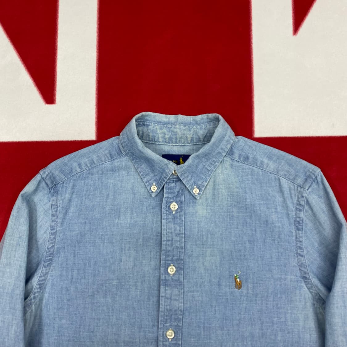 폴로 데님셔츠 실측 여성 55 상품이미지3