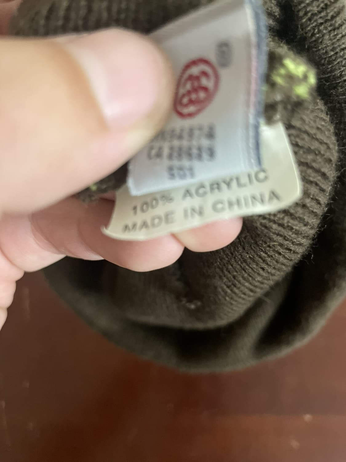 00s 빈티지 스투시 스펠아웃 니트 비니 브라운/라임 그린 상품이미지3