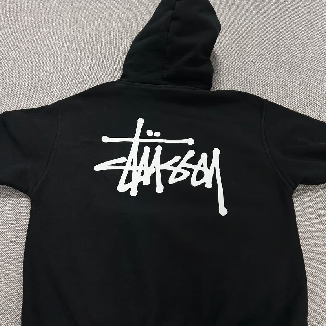 스투시 스탁로고 블랙 후드(S) 상품이미지6