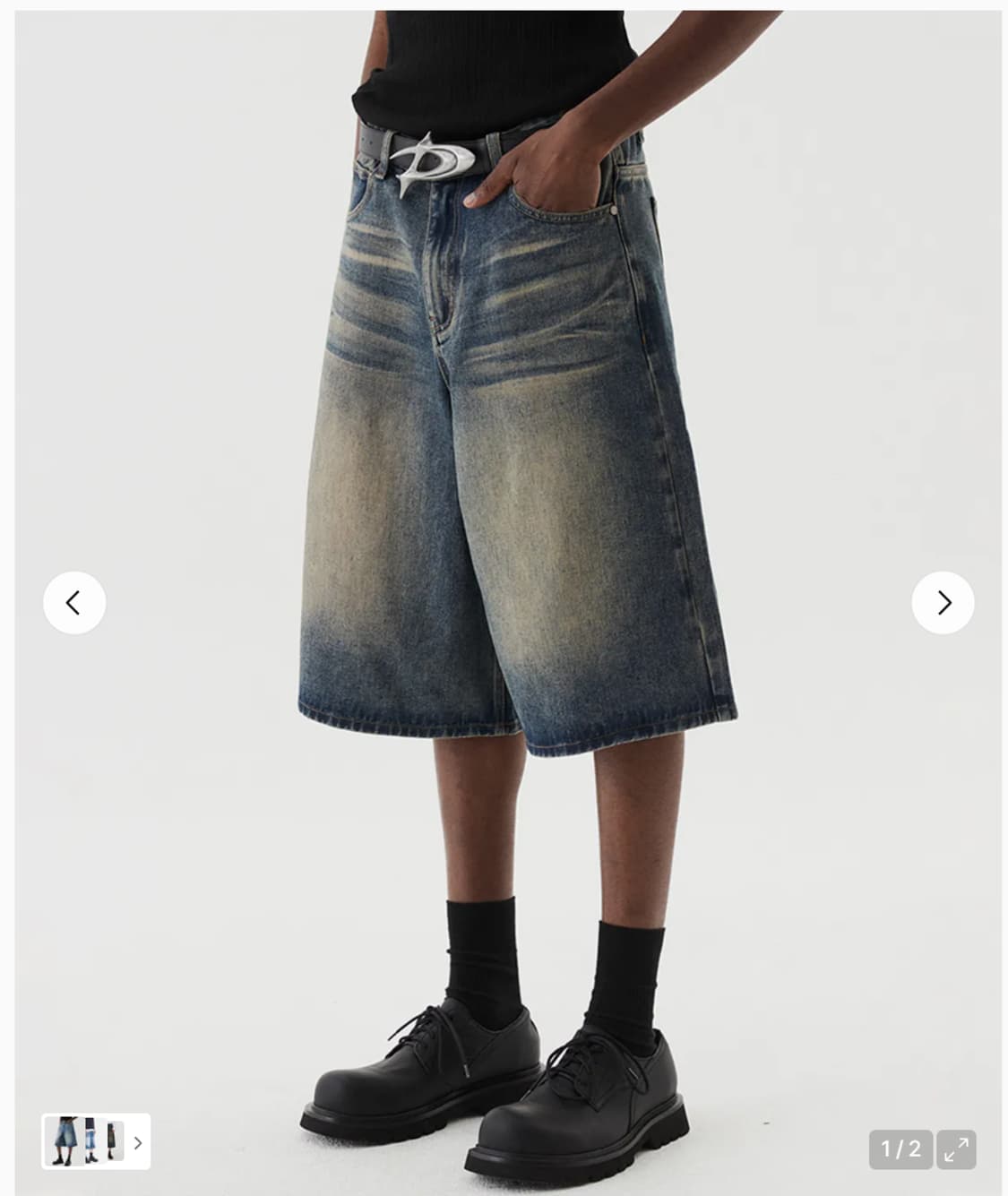 디앤에스알 시그니처 버뮤다 데님 팬츠 머드 상품이미지1