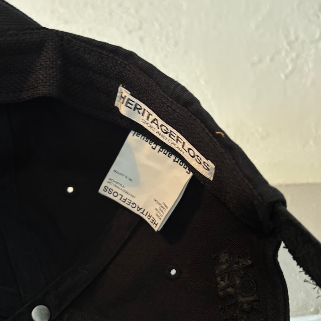 Heritagefloss 6panel Cap Black 상품이미지2