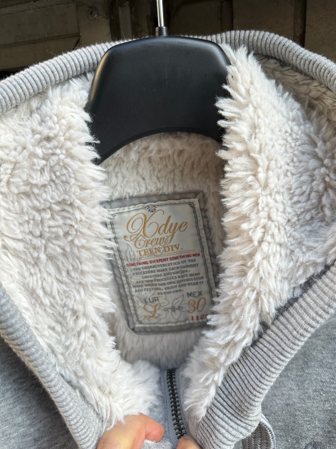 NONE vintage x dye fur hood zip up 상품이미지4