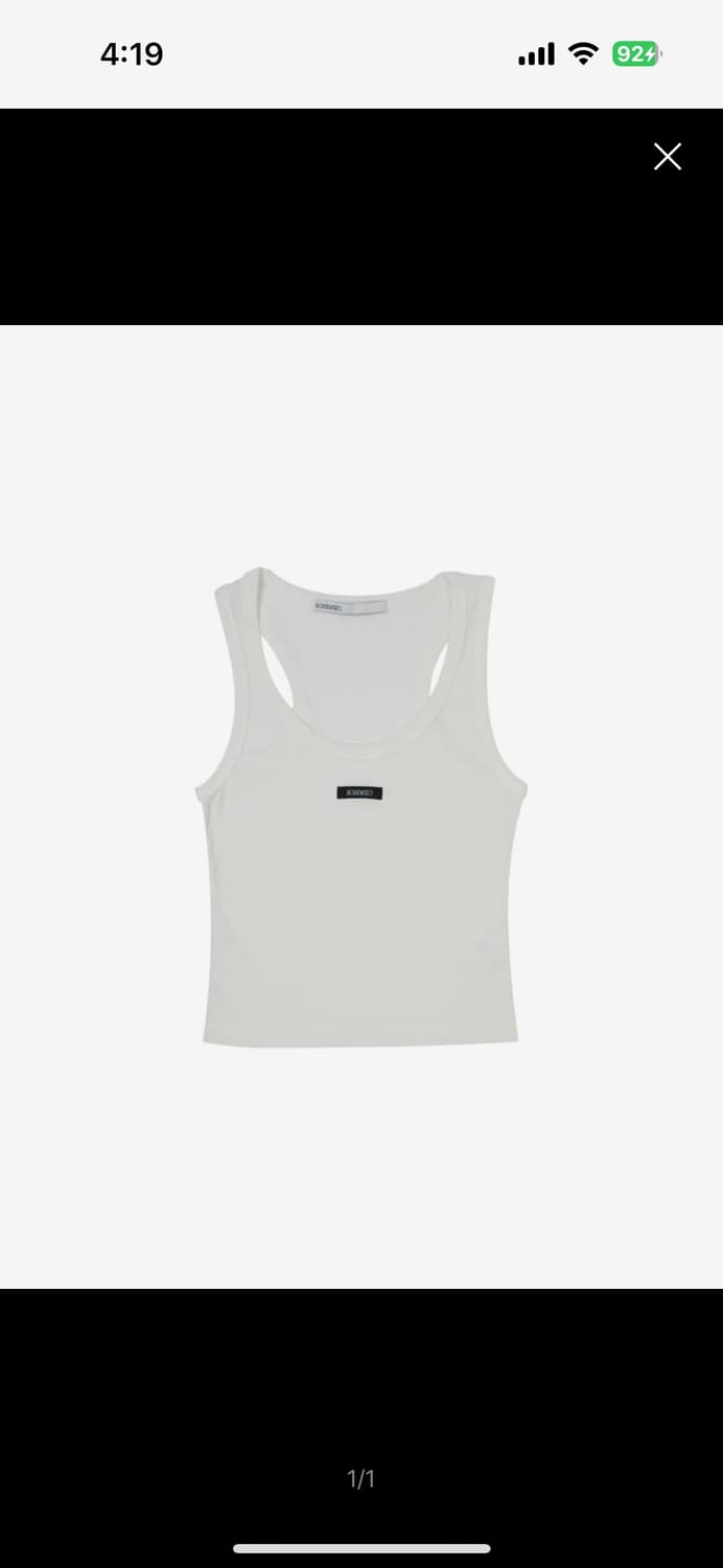 보헤미안서울 슬리브리스 크롭탑 나시 상품이미지1