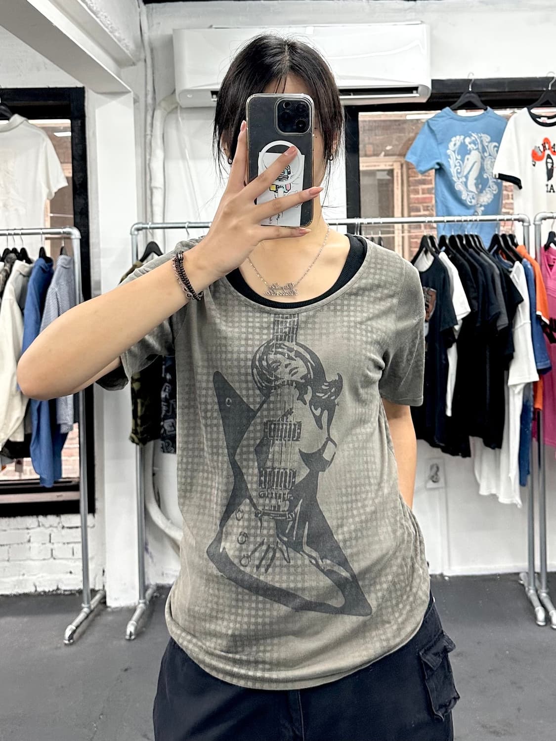 히스테릭 글래머 기타걸 티셔츠 상품이미지2