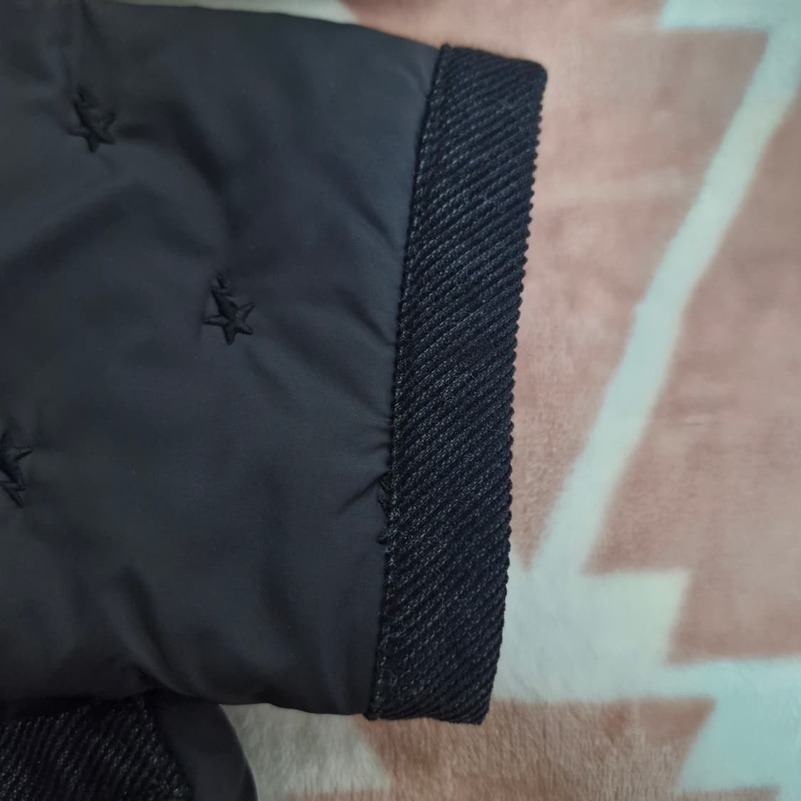 베이프 퀄팅 자켓 블랙 경량 패딩 상품이미지8