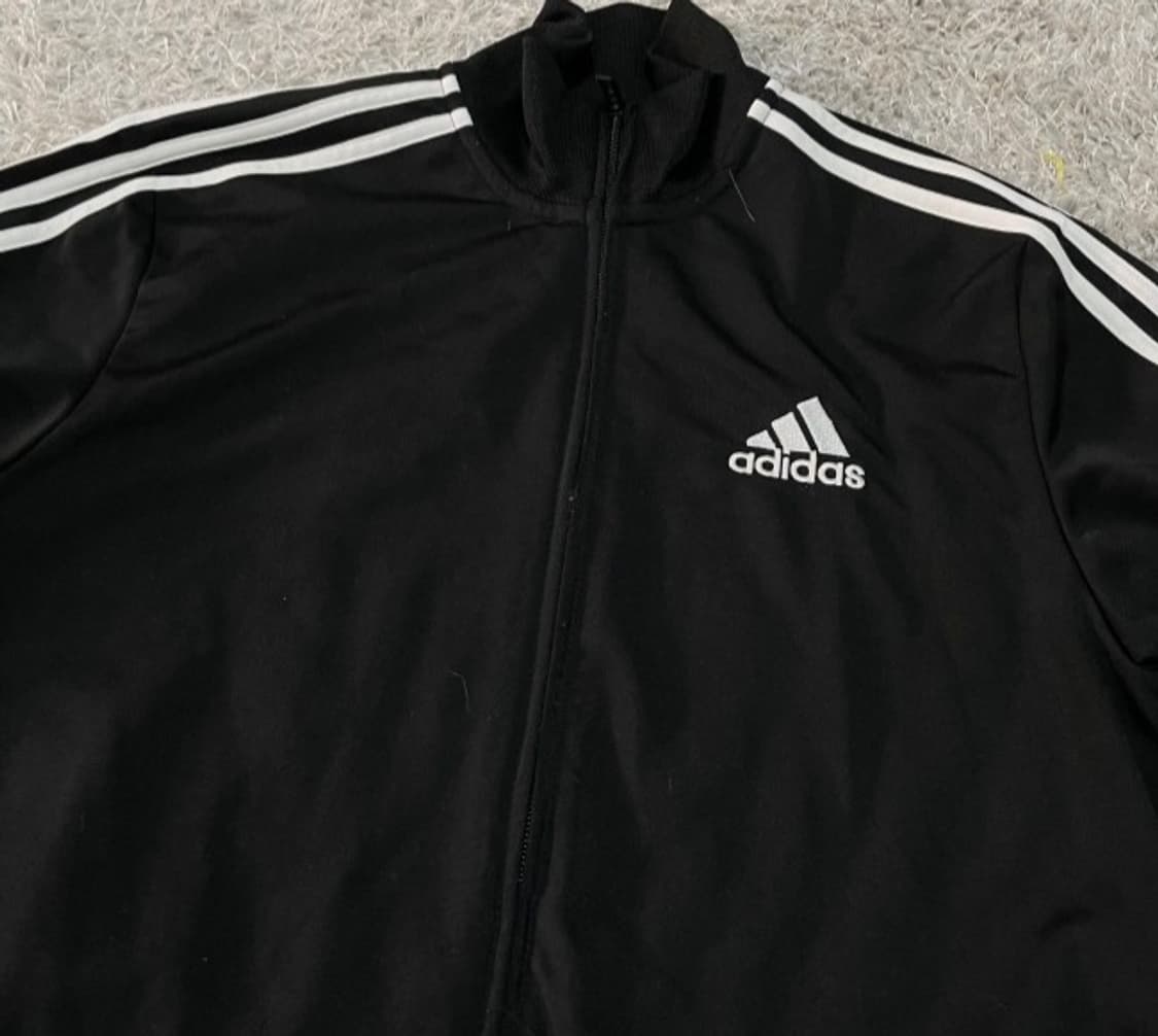 아디다스 블랙 검흰 트랙탑 져지집업 95/M 상품이미지2