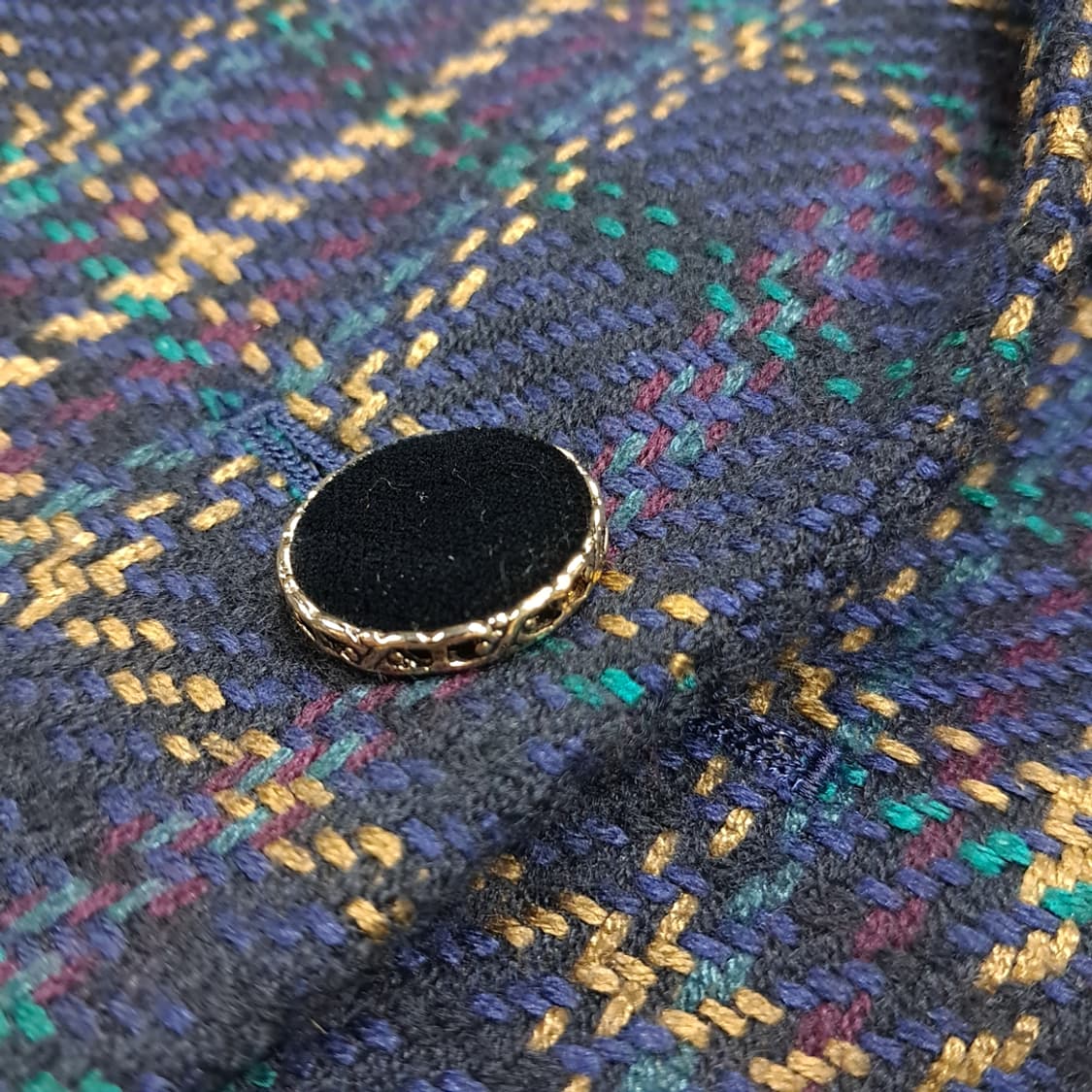 CN993W L 버버리 일본판 트위드 체크 울 자켓 블레이저 상품이미지7