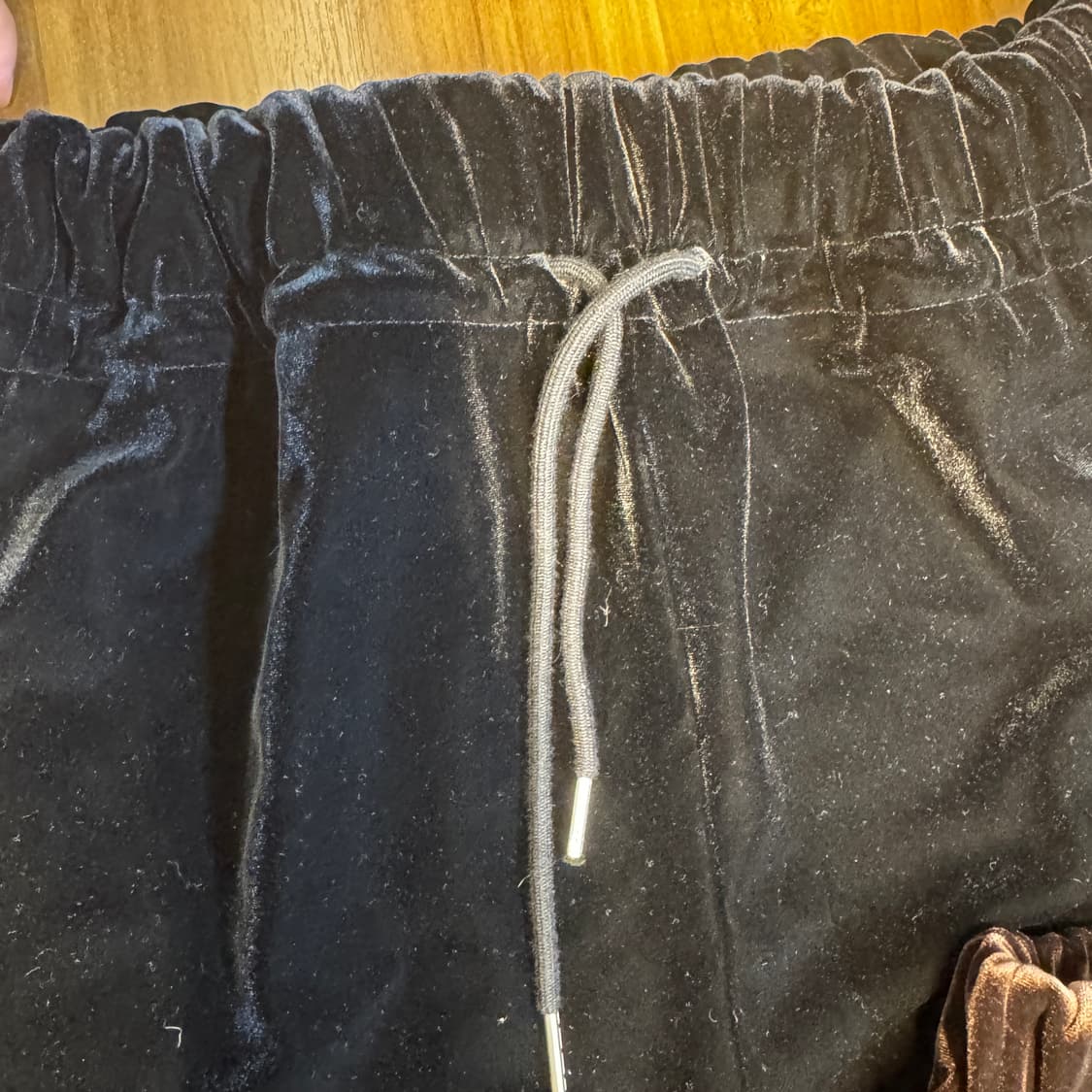 여성 벨벳 조거팬츠 블랙 / 브라운 (허리밴딩 55-77 ) 상품이미지4