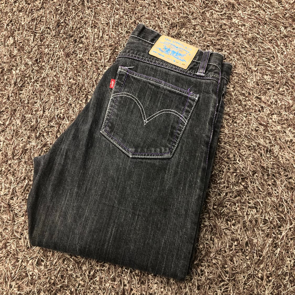 리바이스 앤디워홀 스트레이트 블랙 워싱 데님 팬츠 상품이미지1