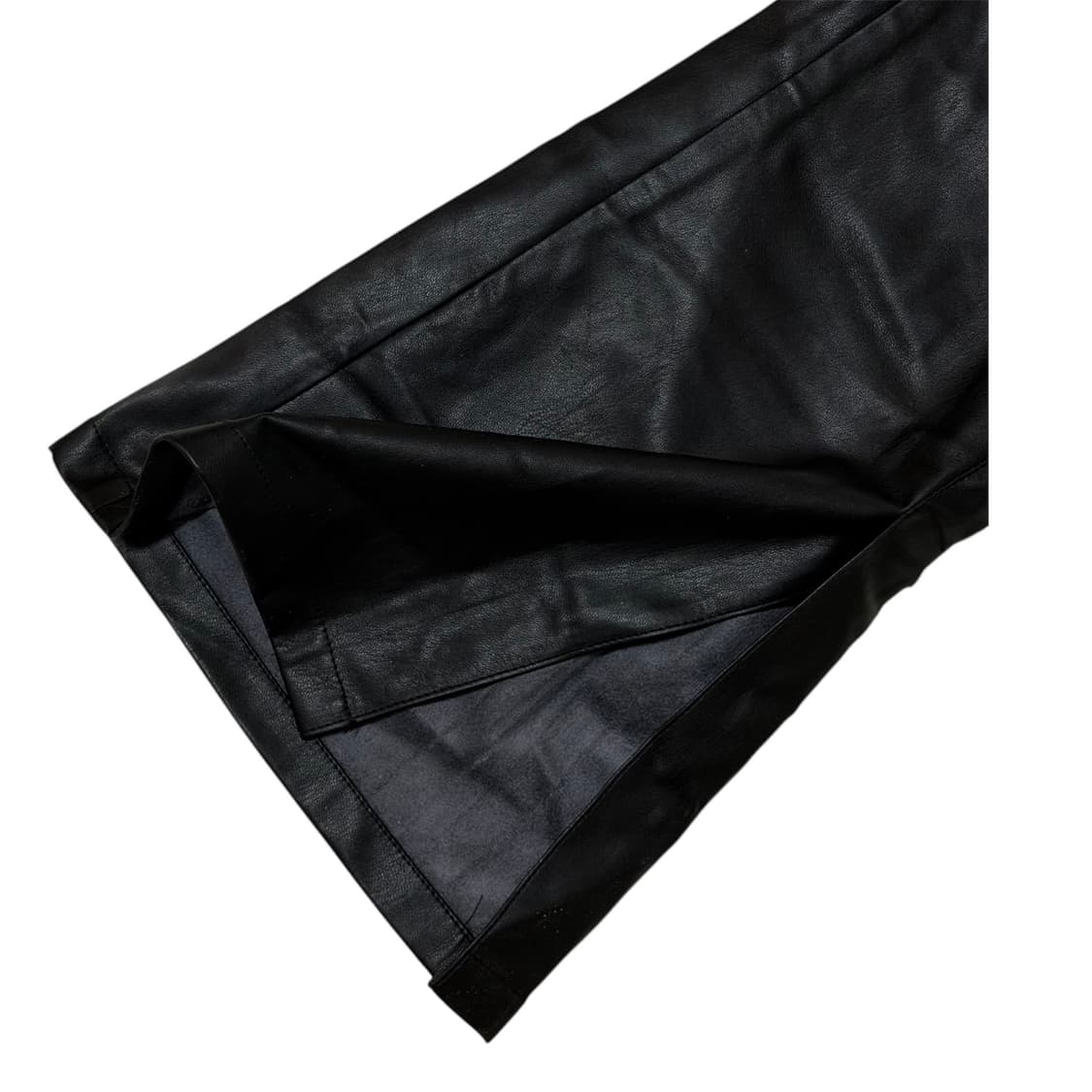 앤더슨벨 사이드슬릿 부츠컷 레더 트라우저 상품이미지4