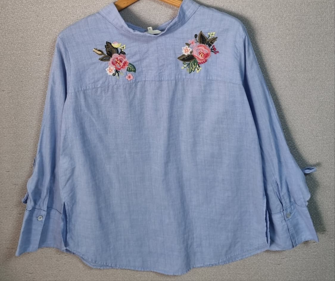 S (55) G-cut 지컷 스카이블루 셔츠 블라우스 상품이미지2