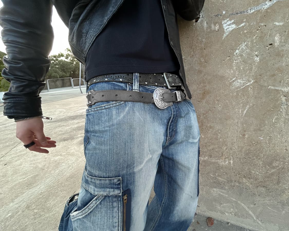 Leather stud belt 01 상품이미지3