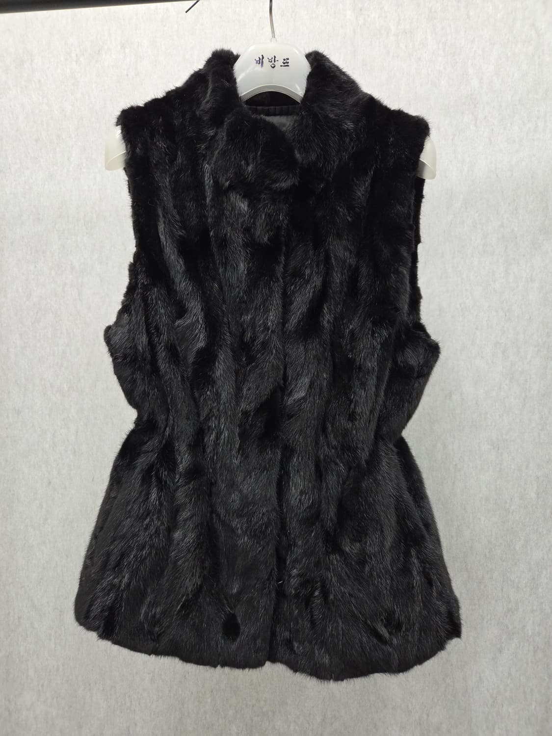 여성 55size 끌레베 밍크 가죽 조끼 베스트 상품이미지1