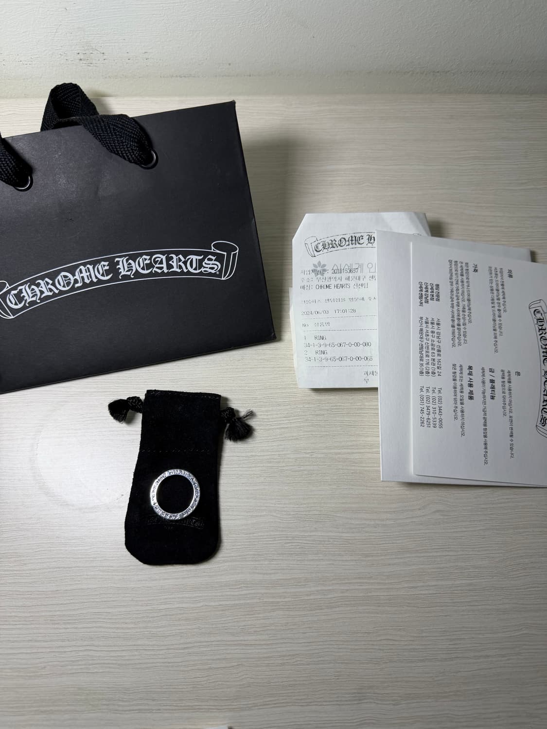 [us8] 크롬하츠  퍽유링 3미리 스페이서 링 반지 상품이미지2