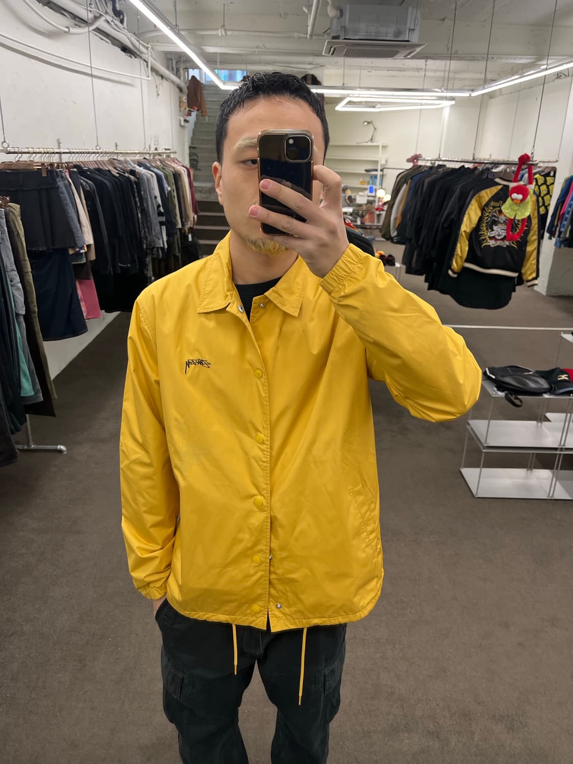 스투시 코치 자켓 머스타드 상품이미지9