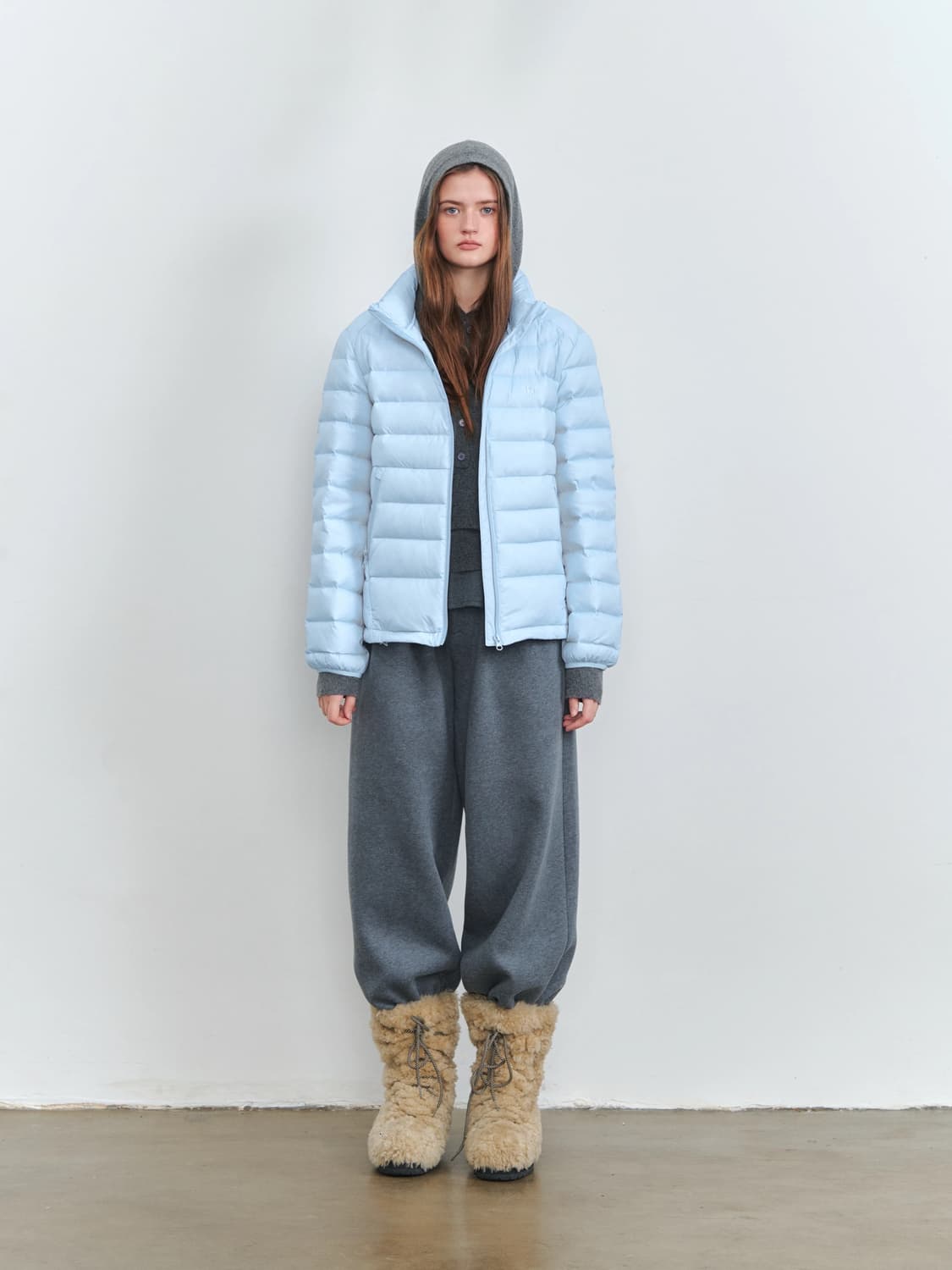 Kiki White 스카이블루 패딩 상품이미지3