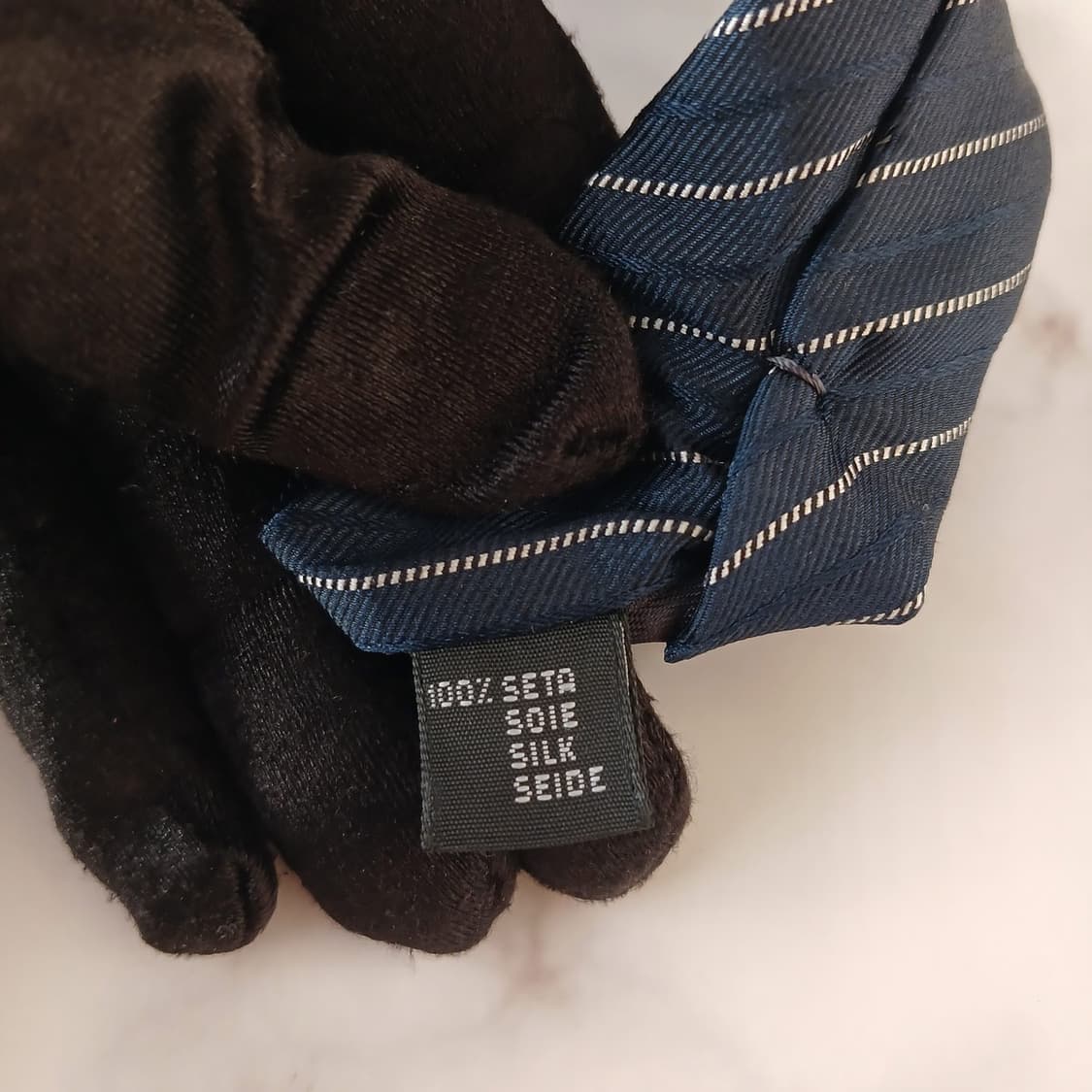 아쿠아스큐텀 실크 레지멘탈 스트라이프 넥타이 9cm A+등급 A19037 상품이미지7