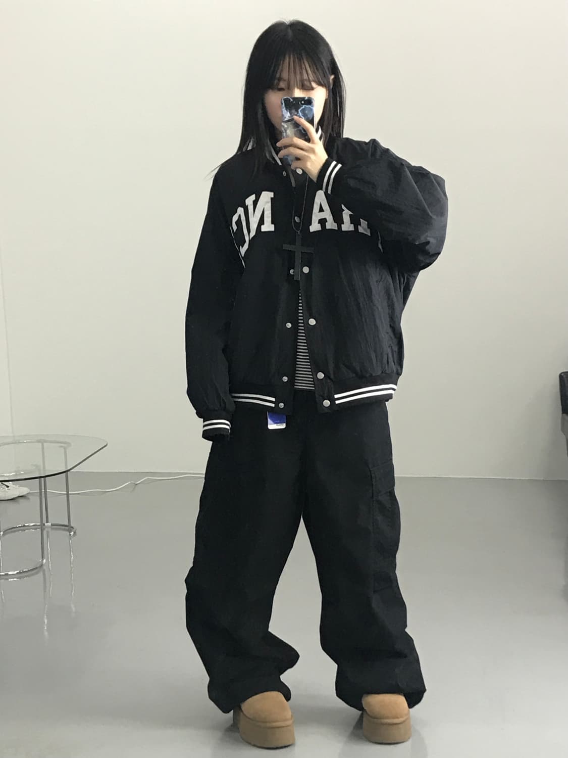 CHIP CLIP 블랙 항공점퍼 상품이미지2