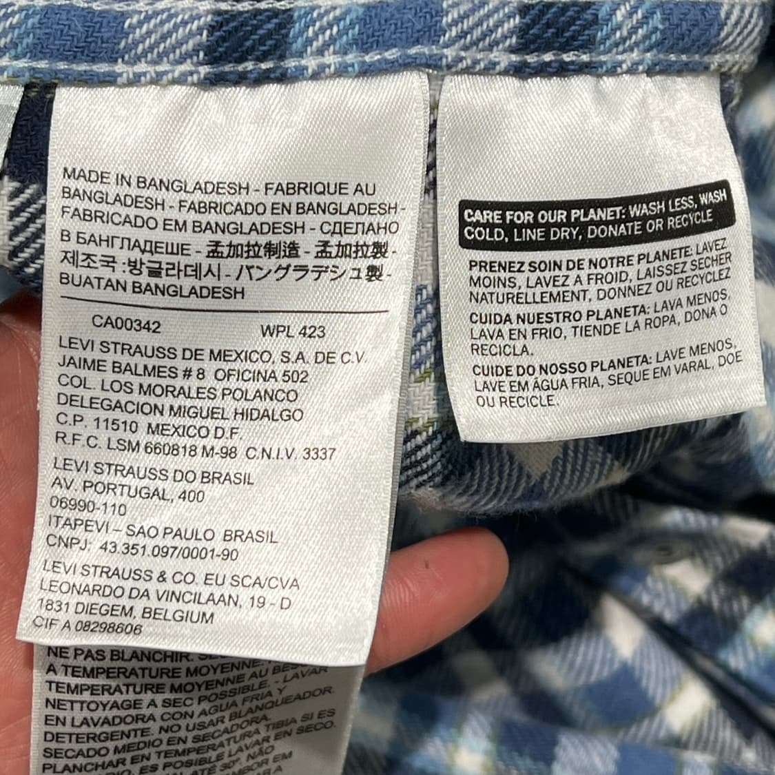 리바이스 플란넬 체크셔츠 s10728 상품이미지6