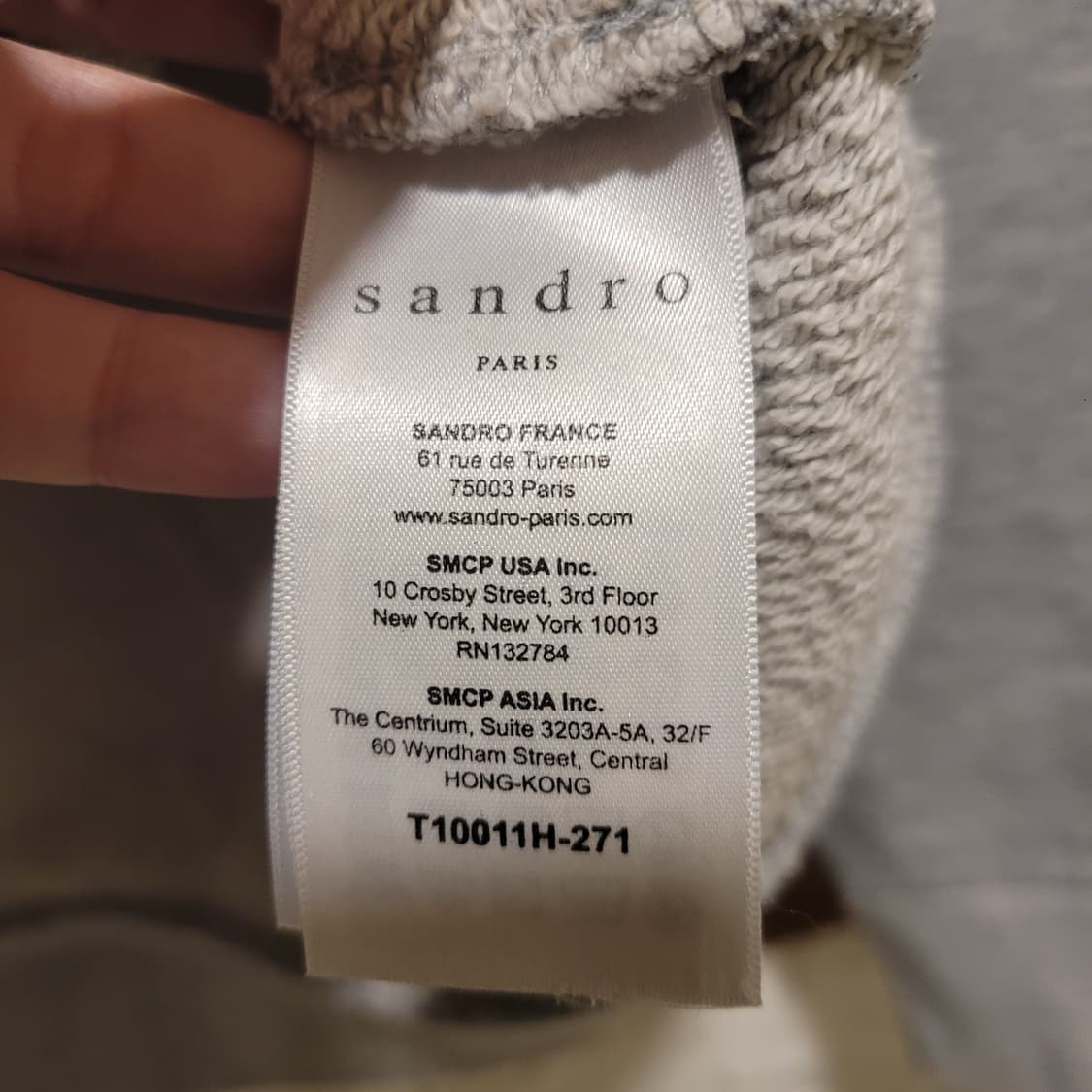 산드로 그래픽 자수 맨투맨 1 상품이미지4