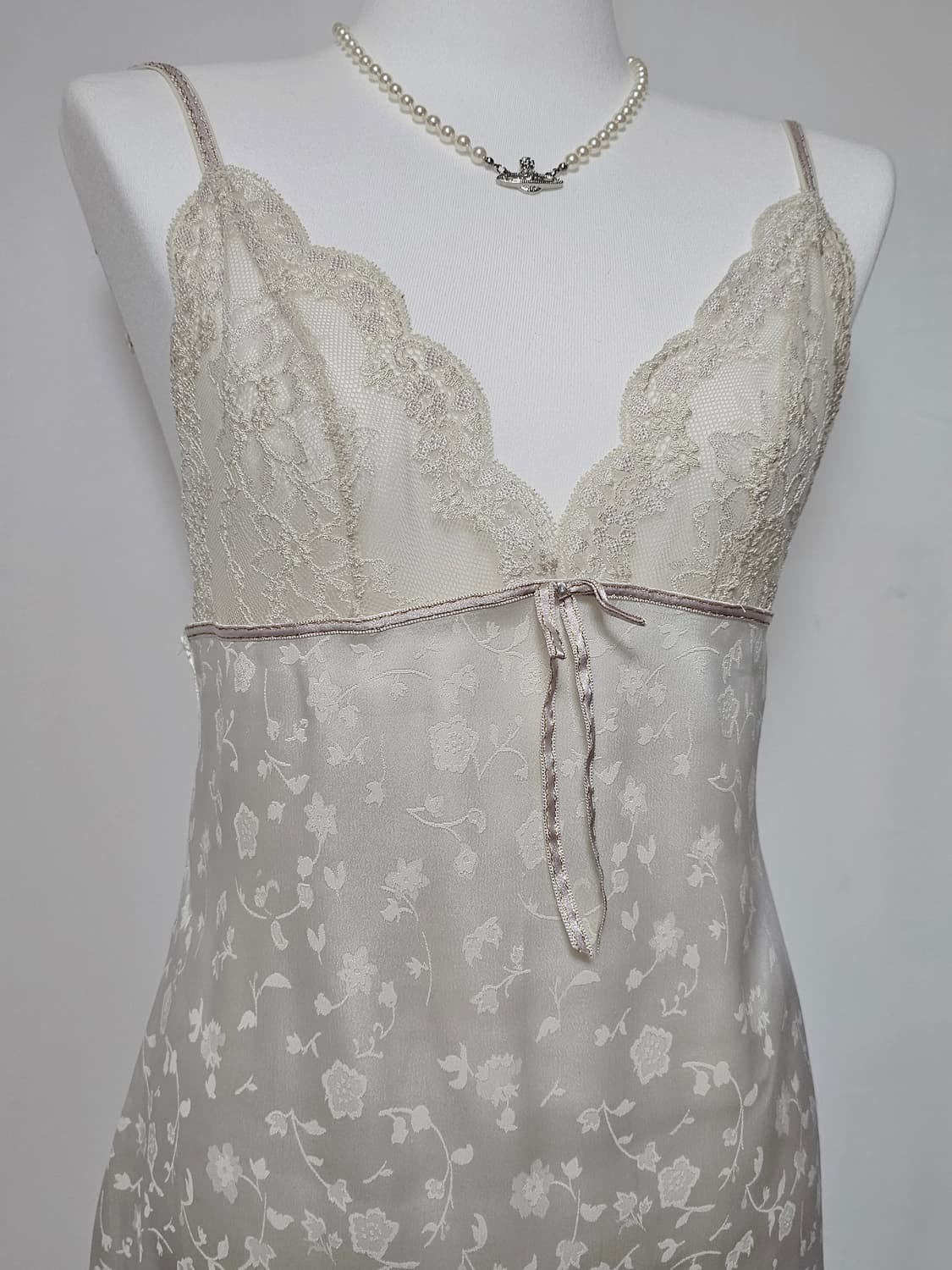White lace slip dress 상품이미지2