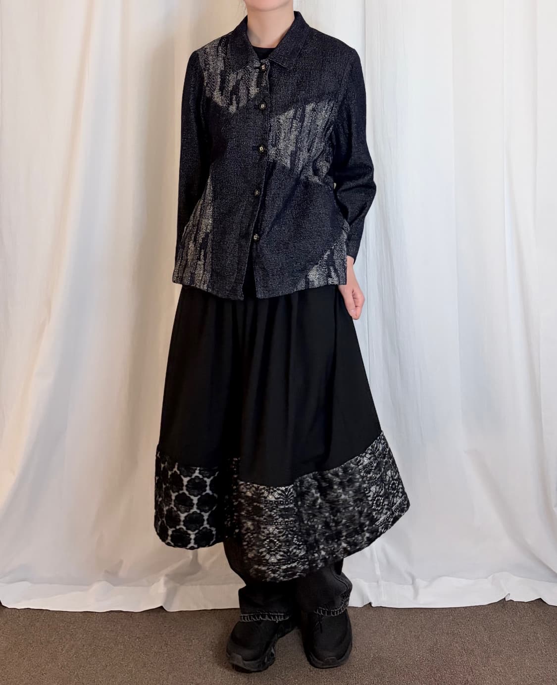 Pattern Wool Jacket - Denim Blue 상품이미지1