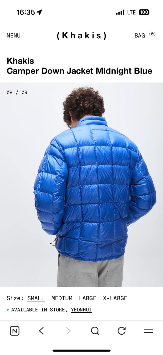 카키스 khakis 경량 패딩 미드나잇블루 상품이미지7